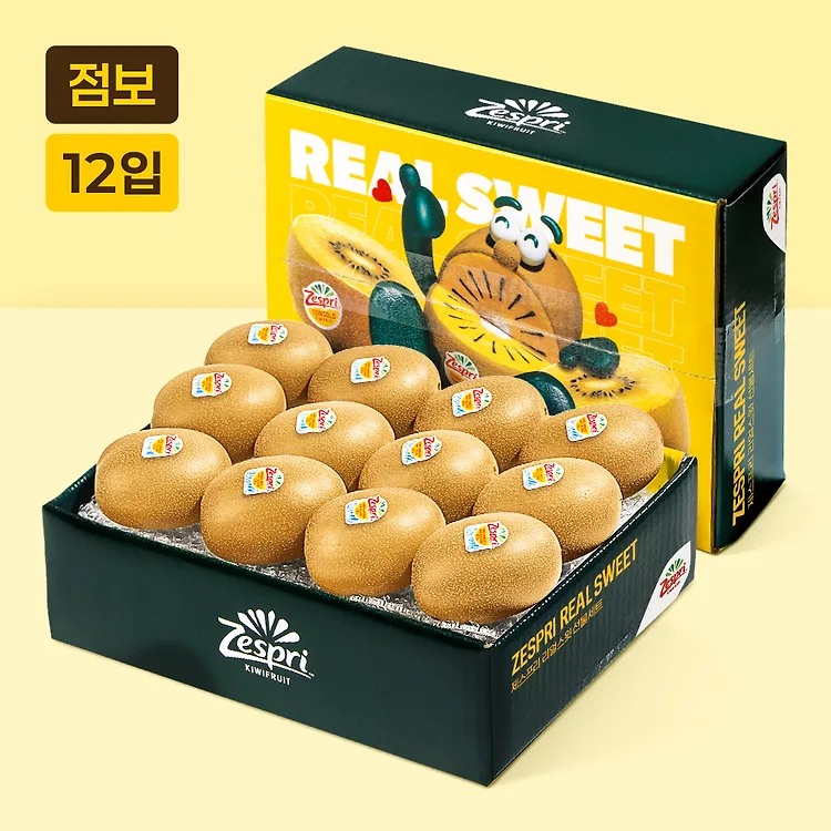 [제스프리 키위] 리얼 스윗, 점보 골드키위 12입 (개당 150g내외 총 1.8kg이상) 맛젤 배경