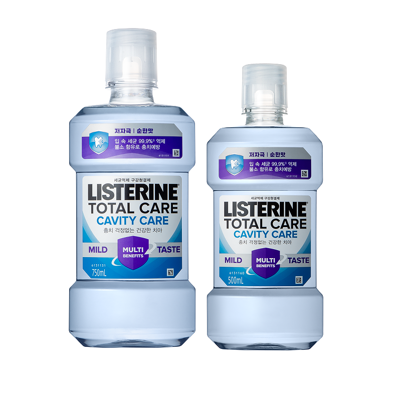 리스테린 토탈케어 캐비티케어 마일드 750ml+500ml 기획 썸네일 배경